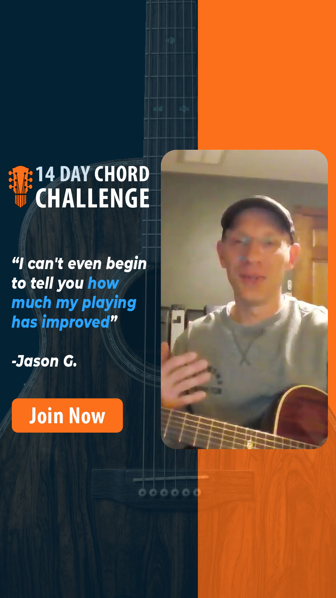 5 Minute Guitar Lessons Facebook ad
