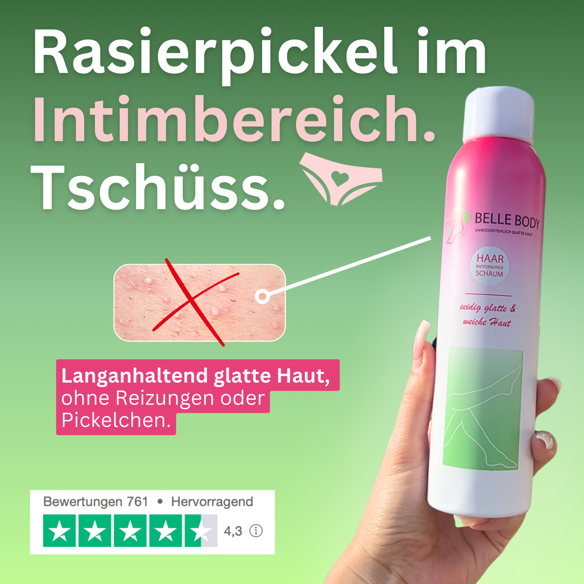 Nona's Lifestyle Seite Facebook ad: Glatte Haut in Kürze