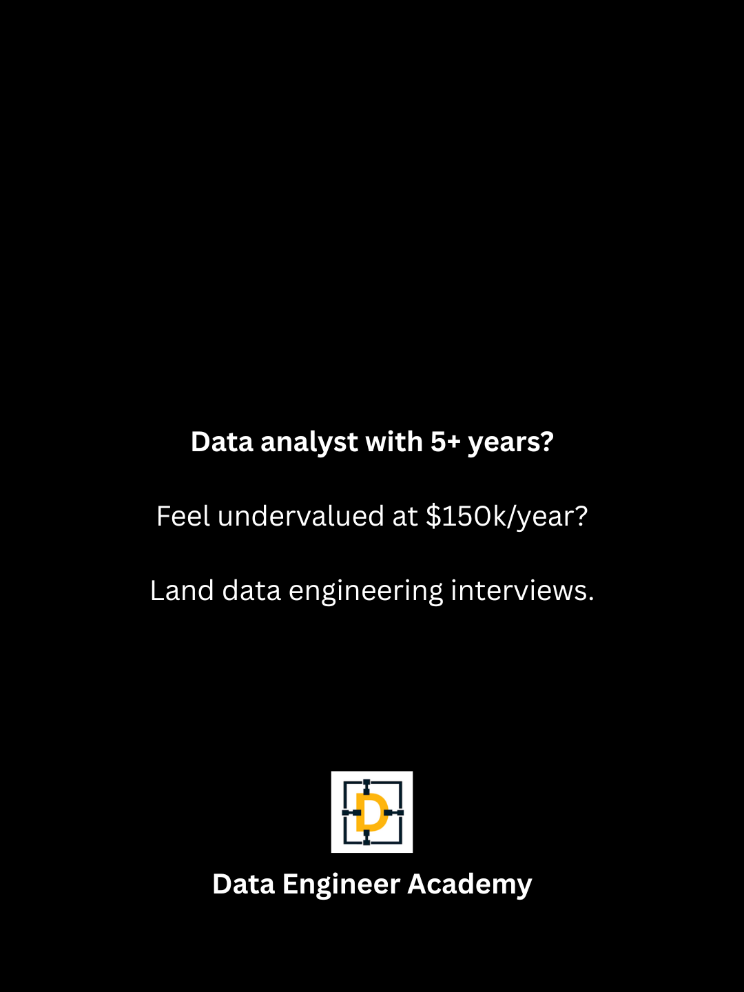 Data Engineer Academy Facebook ad