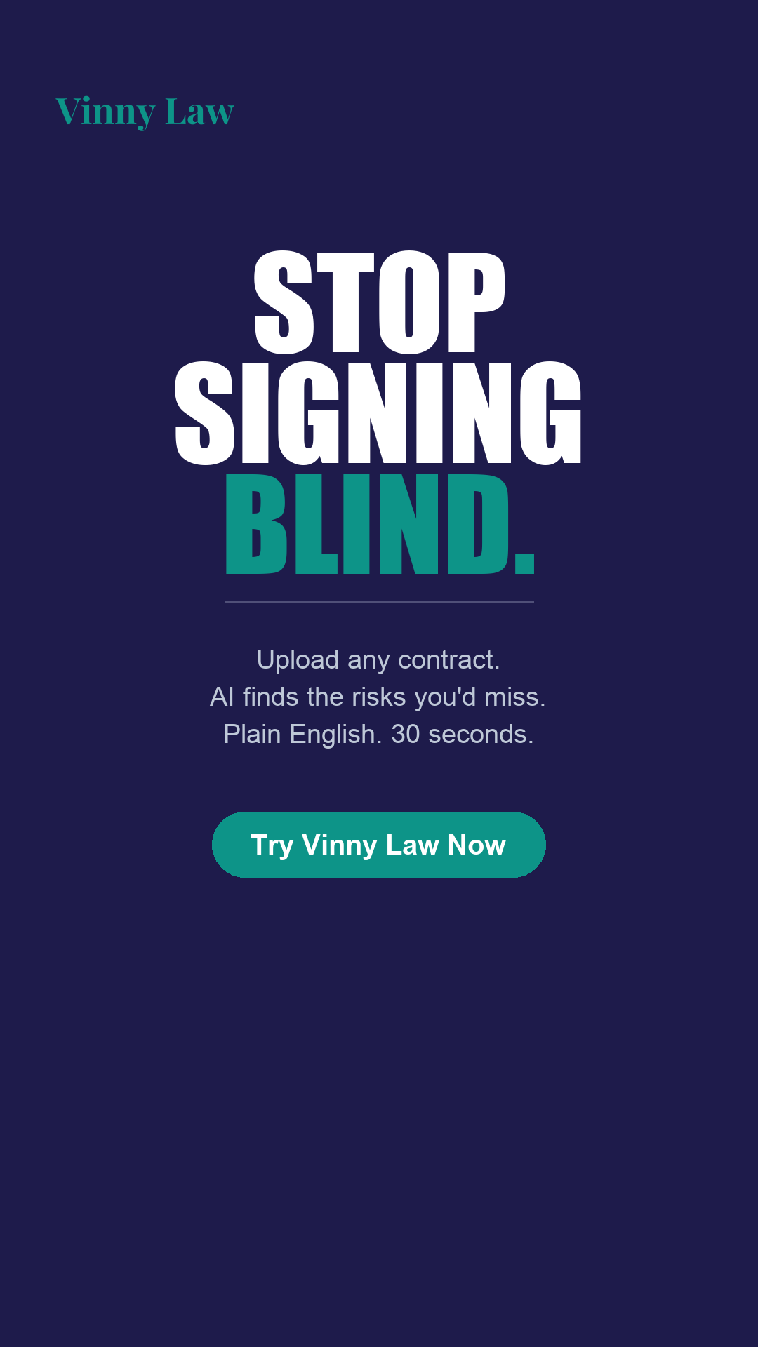 Vinny AI Facebook ad: AI Contract Review for Business