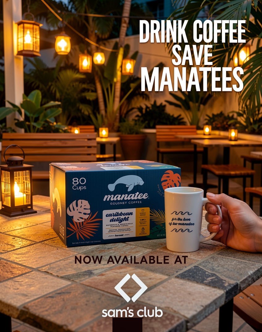 Manatee Gourmet Coffee Facebook ad