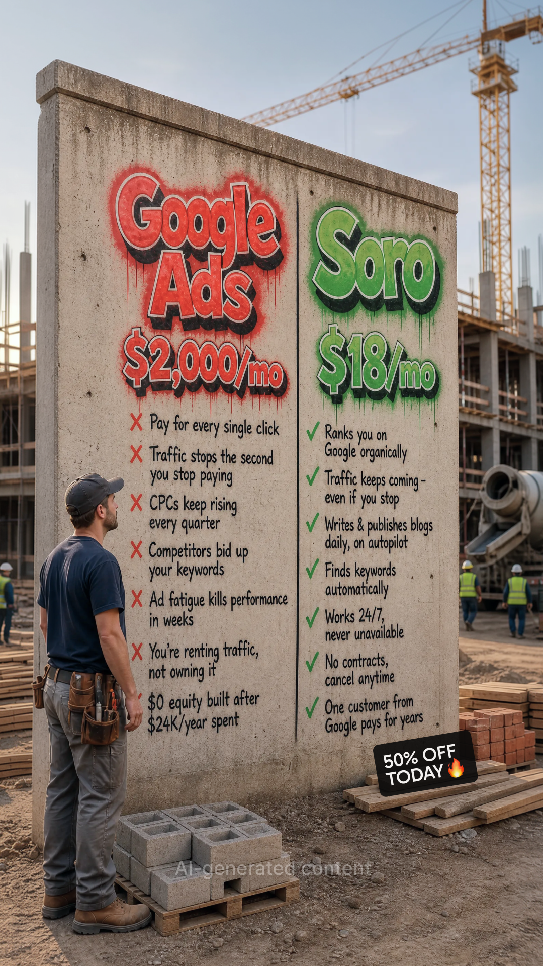 Soro SEO Facebook ad: Rank #1 on Google