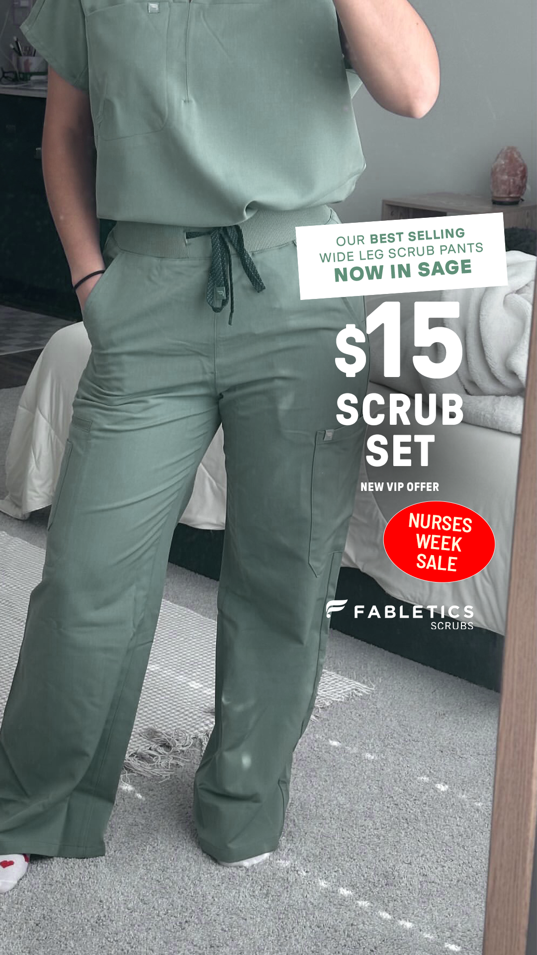 Fabletics Scrubs Facebook ad