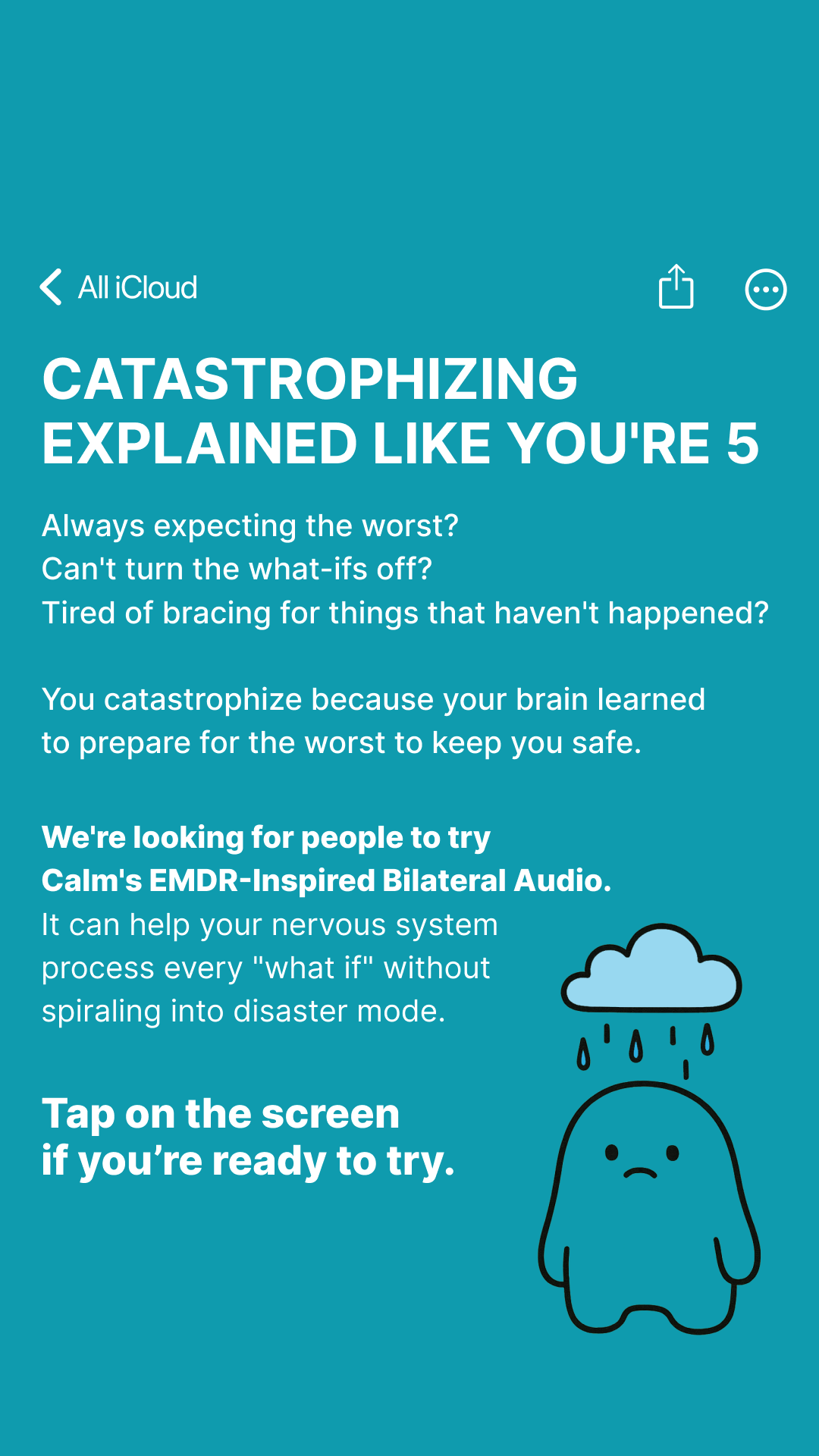 Calm Facebook ad