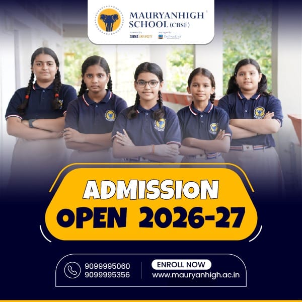 Mauryan High School Facebook ad: 100/100 marks in all fields of life.