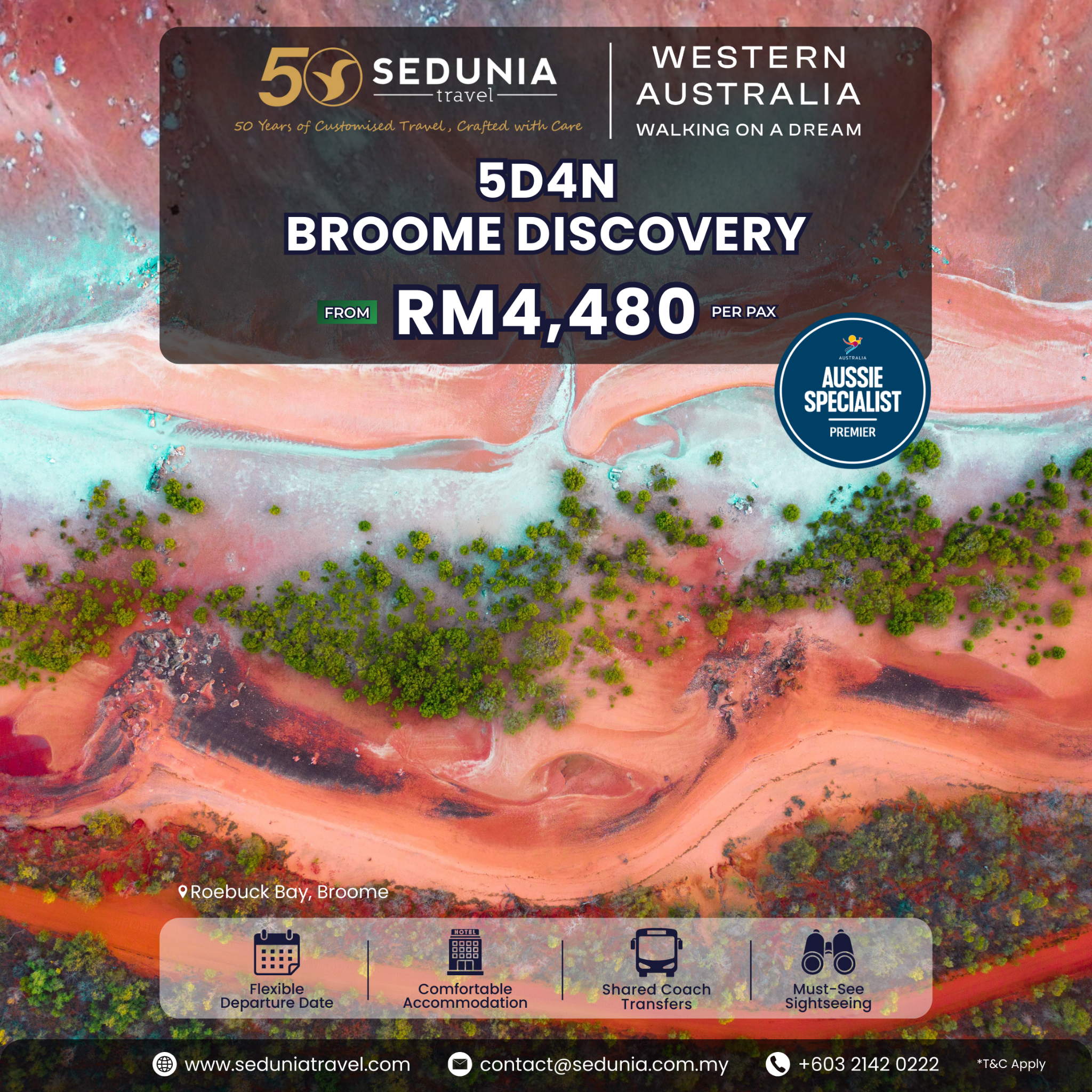 Sedunia Travel Facebook ad: 𝐖𝐞𝐬𝐭𝐞𝐫𝐧 𝐀𝐮𝐬𝐭𝐫𝐚𝐥𝐢𝐚 𝐚𝐰𝐚𝐢𝐭𝐬.