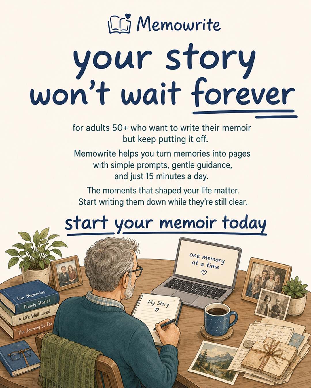 Memowrite Facebook ad