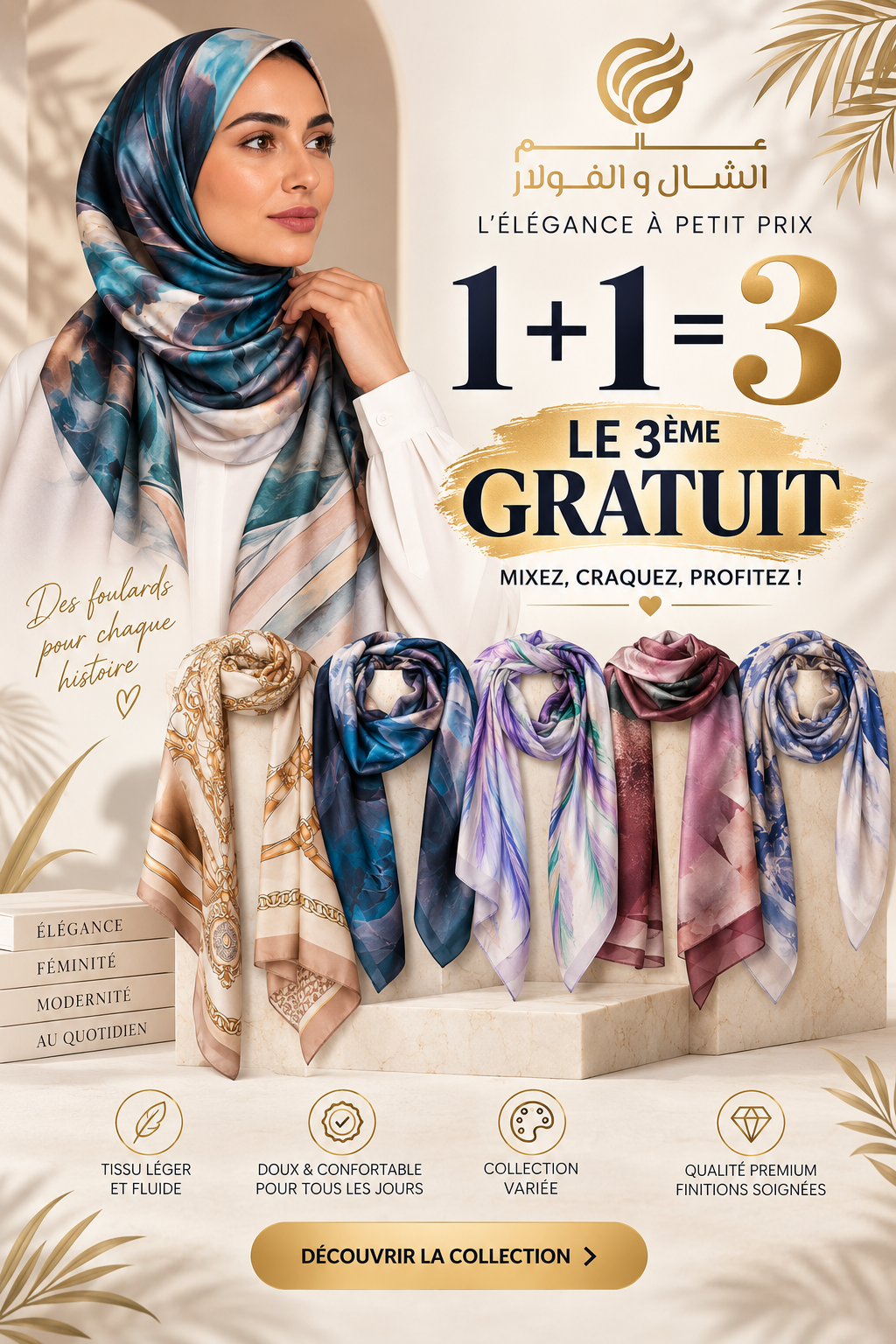 Aalam chale wa foulard Facebook ad: 1+1=3 | Le 3ᵉ GRATUIT