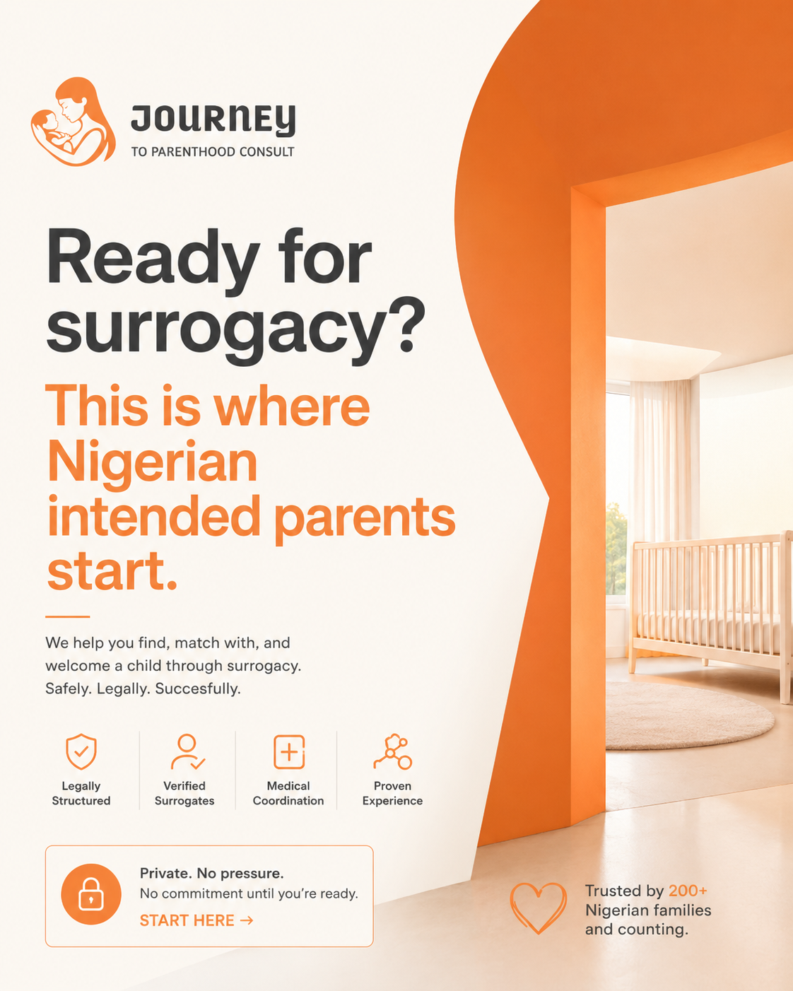 Journey to Parenthood consult Facebook ad: After failed IVF, surrogacy is your next step, not the end…