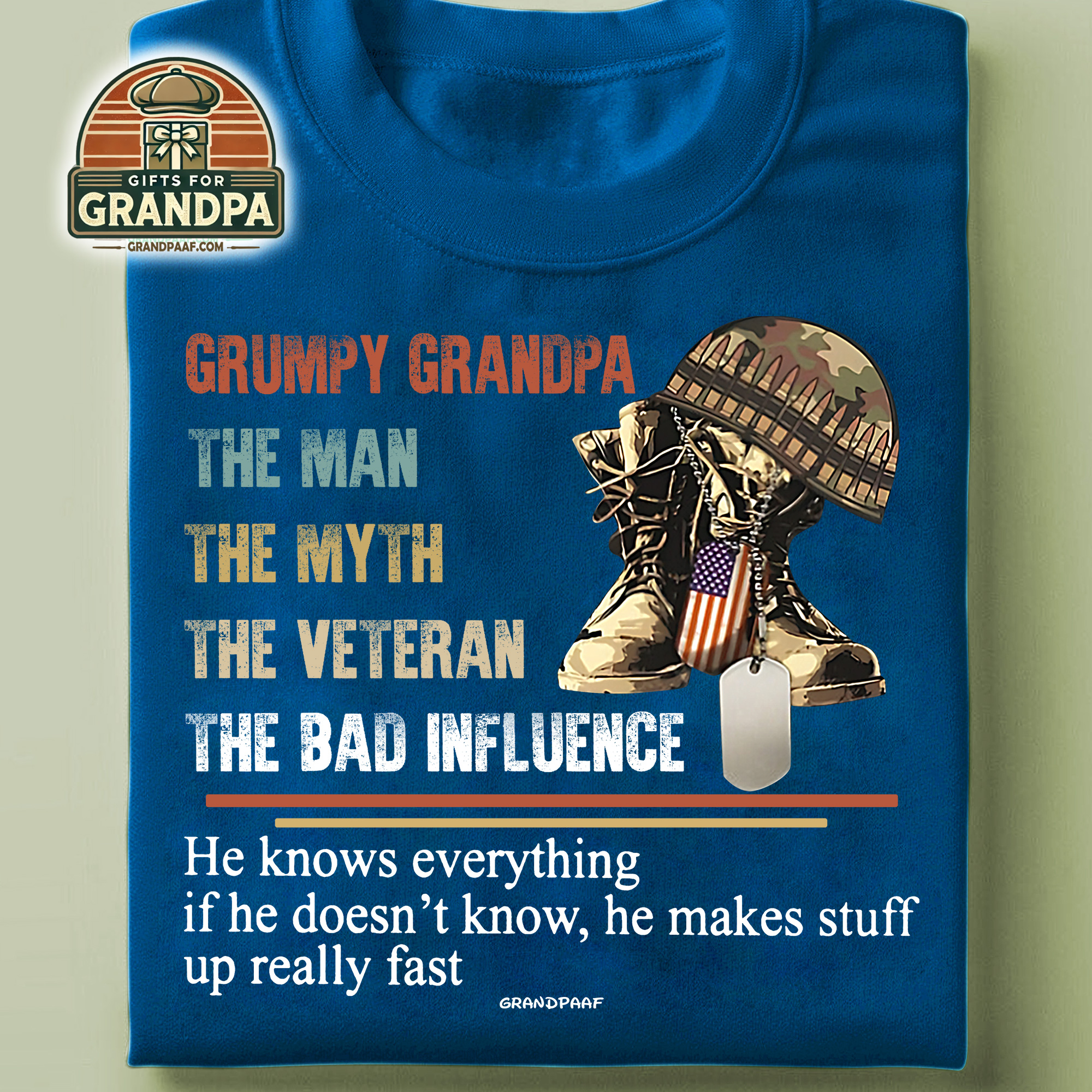 Grandpa Glory Shirts - Grandpaaf.com Facebook ad: Honor the Heroes!