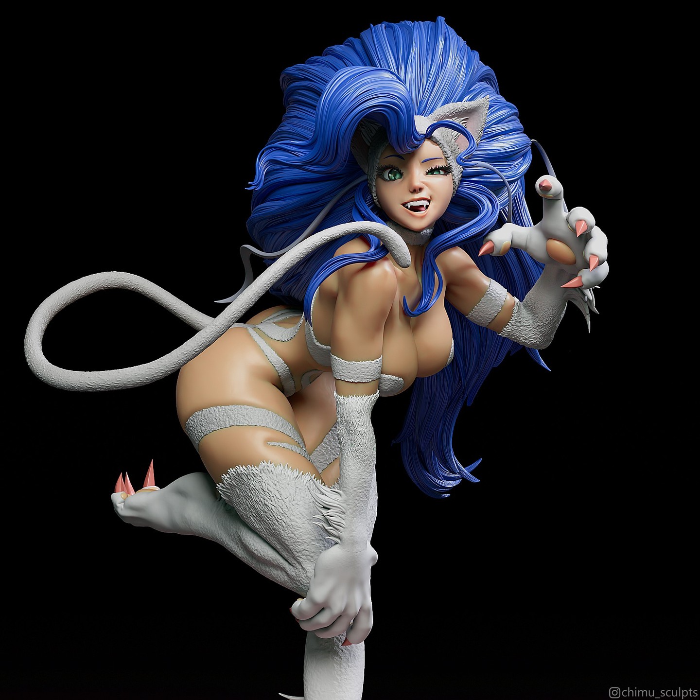 chimu_sculpts Facebook ad: Felicia from DarkStalkers I sculpted some weeks ago