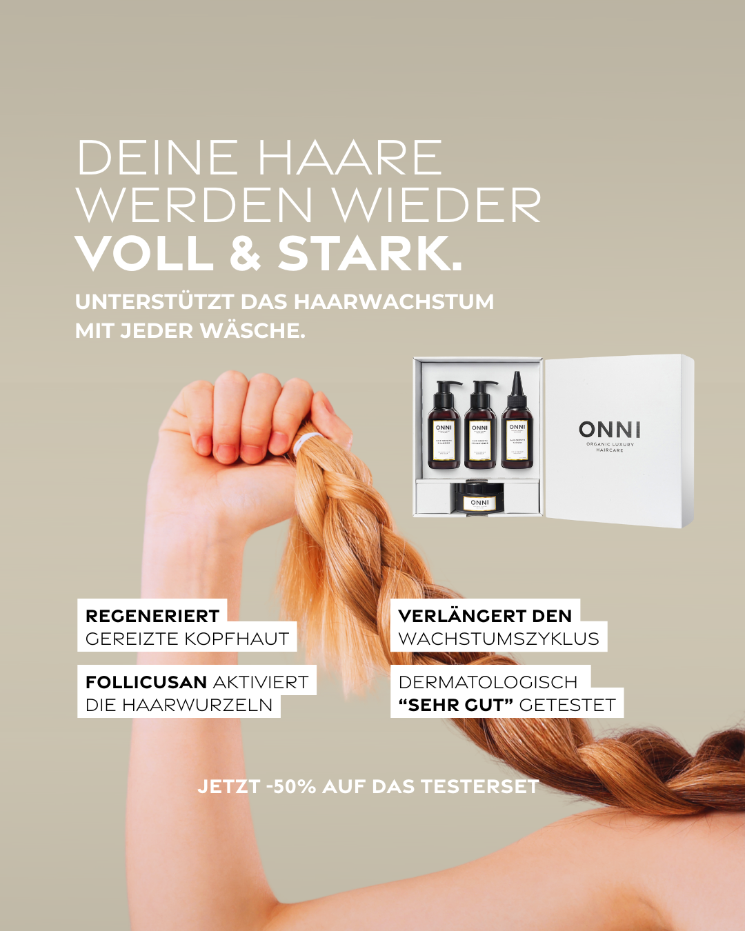 ONNI - Organic Luxury Haircare Facebook ad
