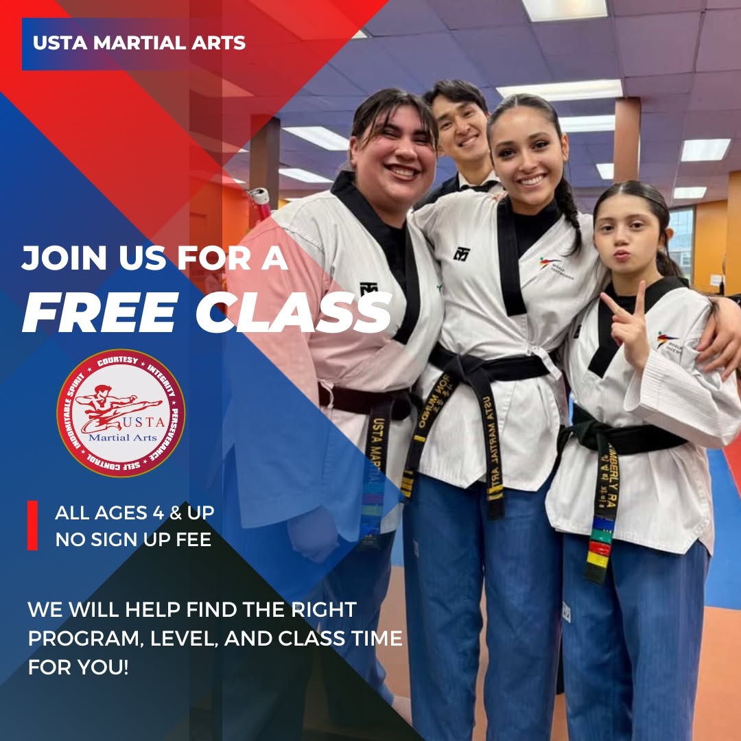 USTA Martial Arts-Everett Facebook ad: JOIN A FREE TRIAL CLASS