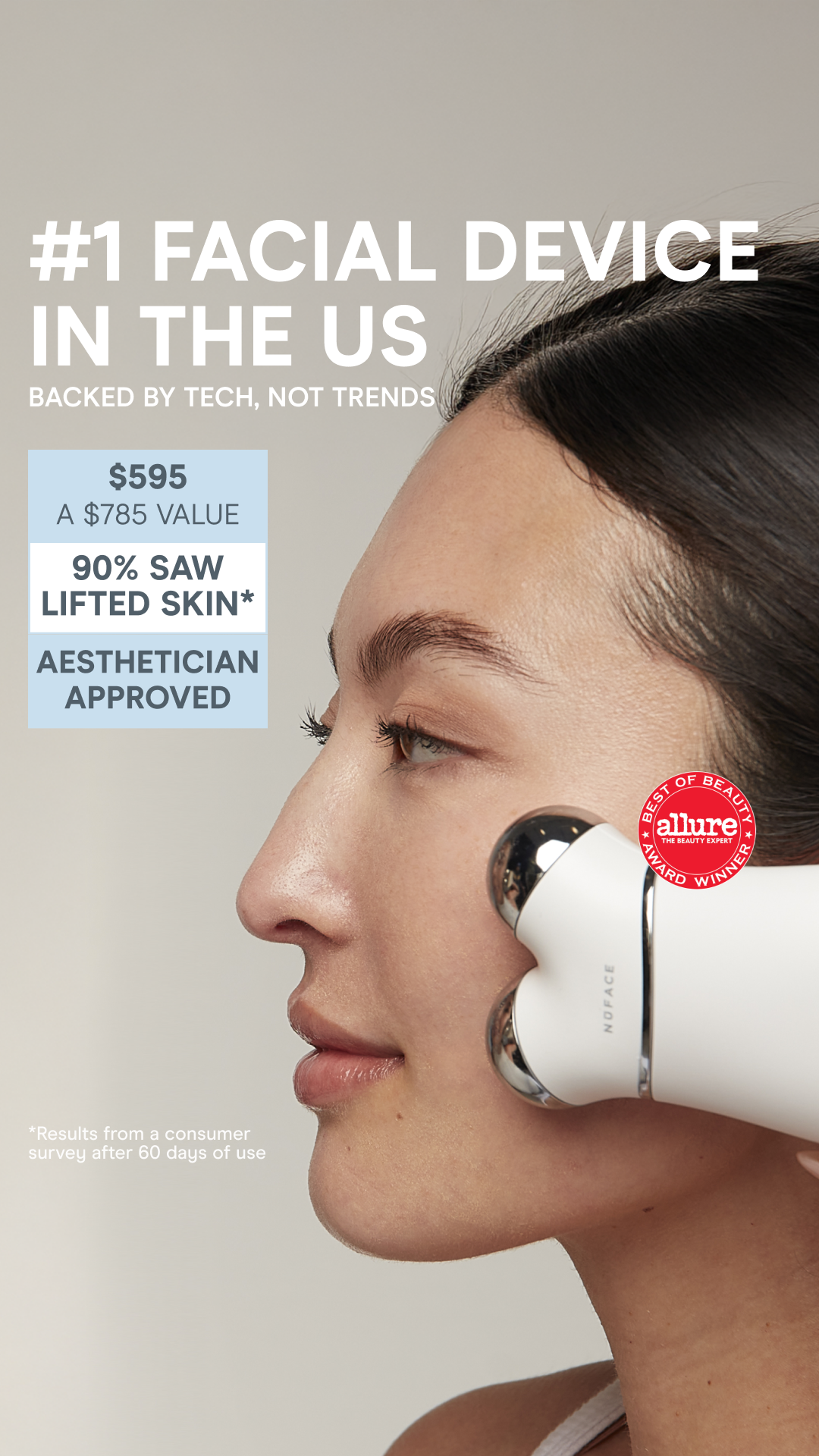 NuFACE Facebook ad
