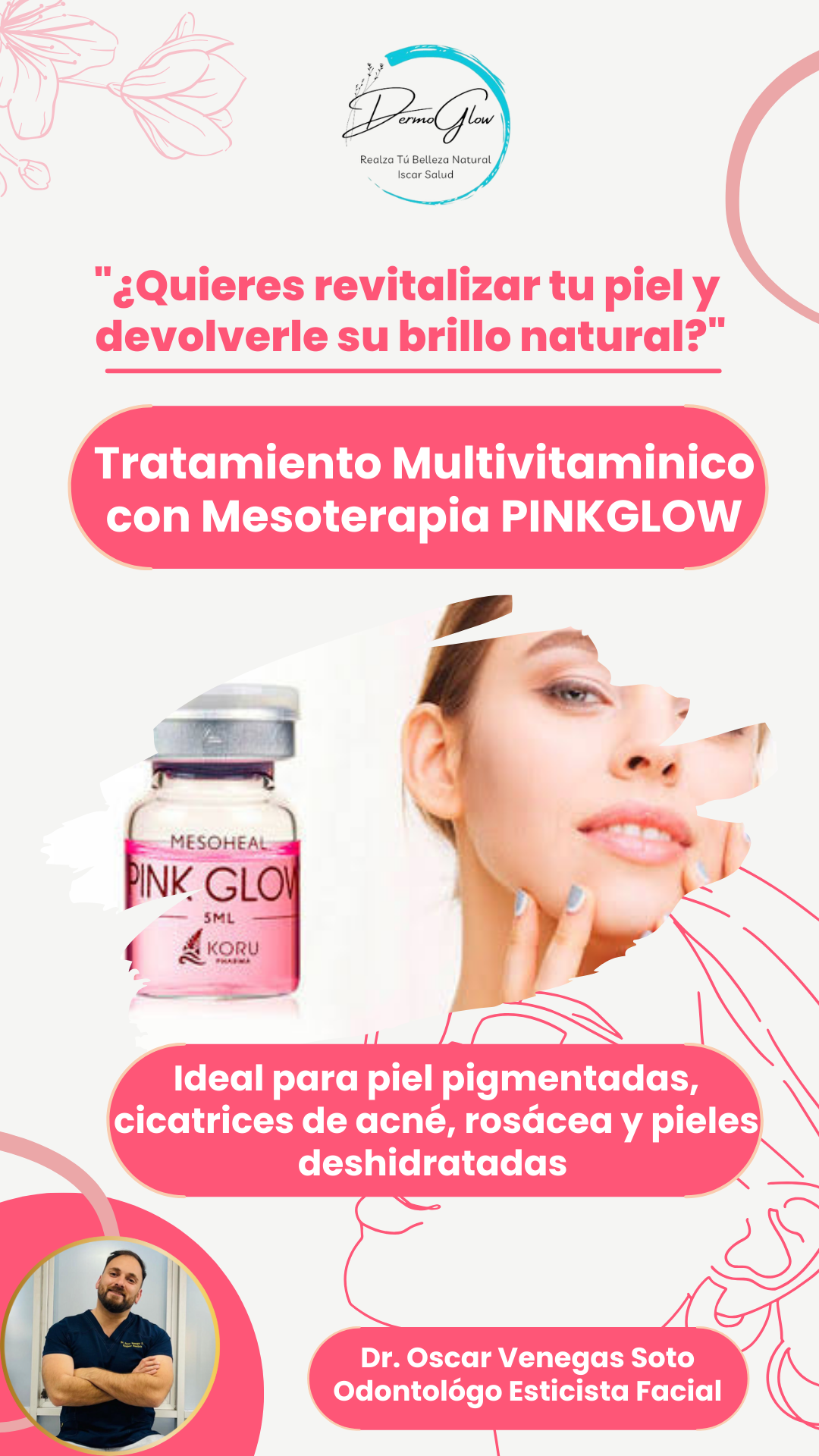 DermoGlow Iscar Facebook ad: ¿Quieres una piel radiante y saludable?