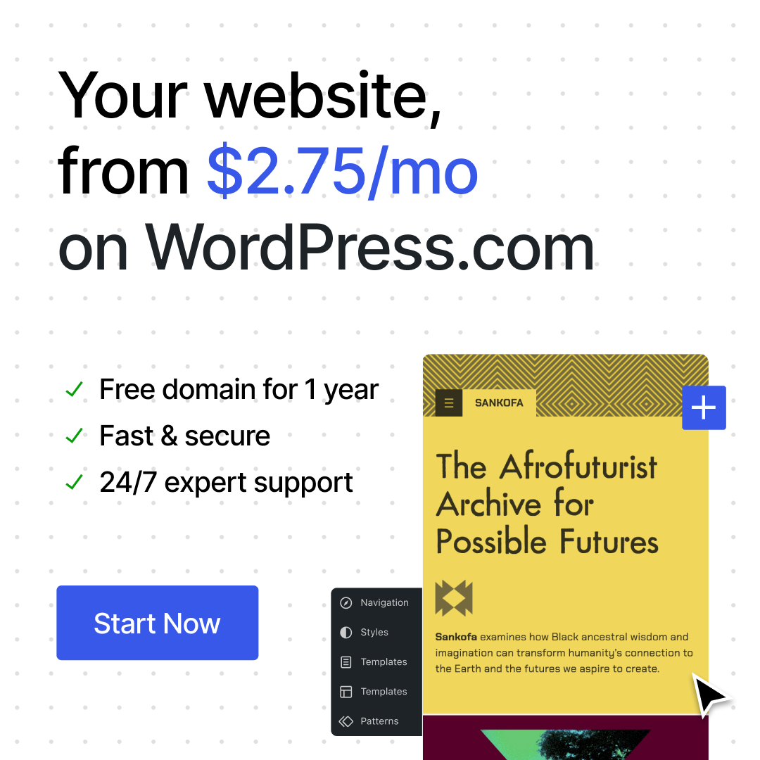 WordPress.com Facebook ad