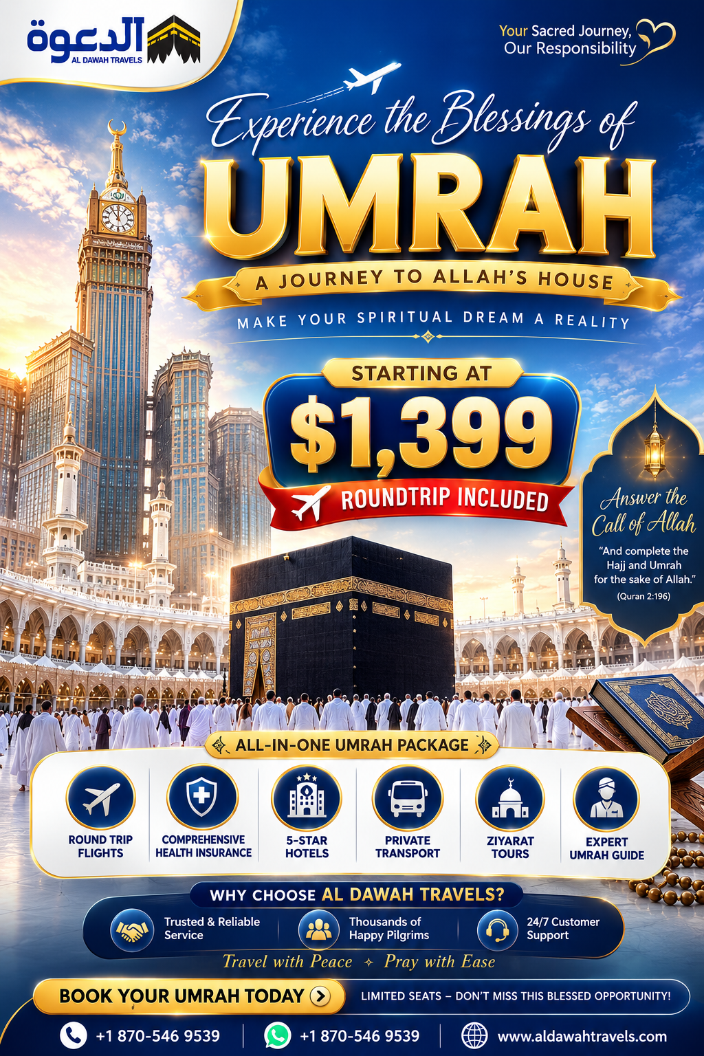 Al Dawah Travels Facebook ad