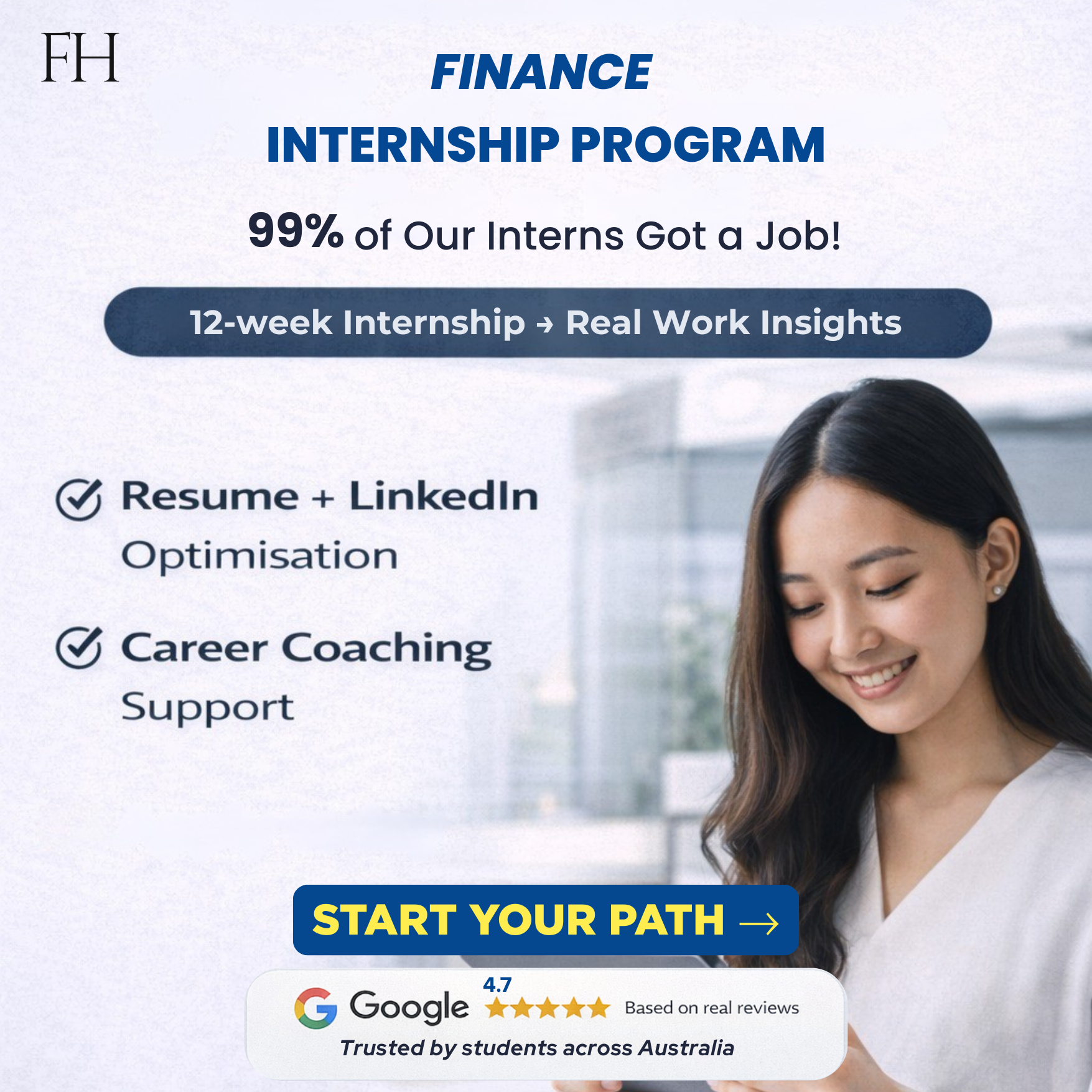 FrontHunt Consultants Facebook ad: Chat on Messenger