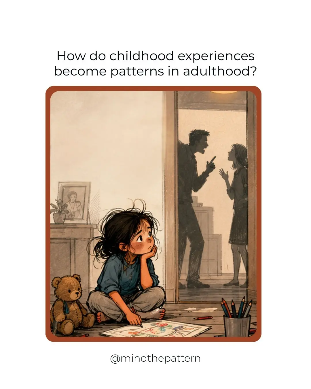 Dr. Nishtha Lamba - Mind the Pattern Facebook ad: A childhood flowchart!