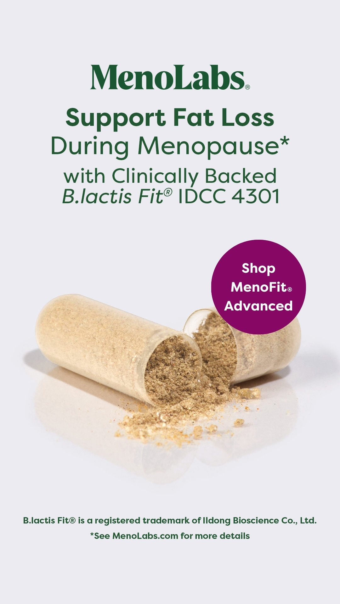 MenoLabs Facebook ad