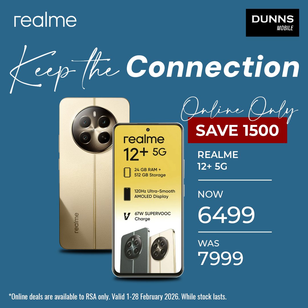 Dunns Mobile Facebook ad: Realme 12 Plus 512GB 5G