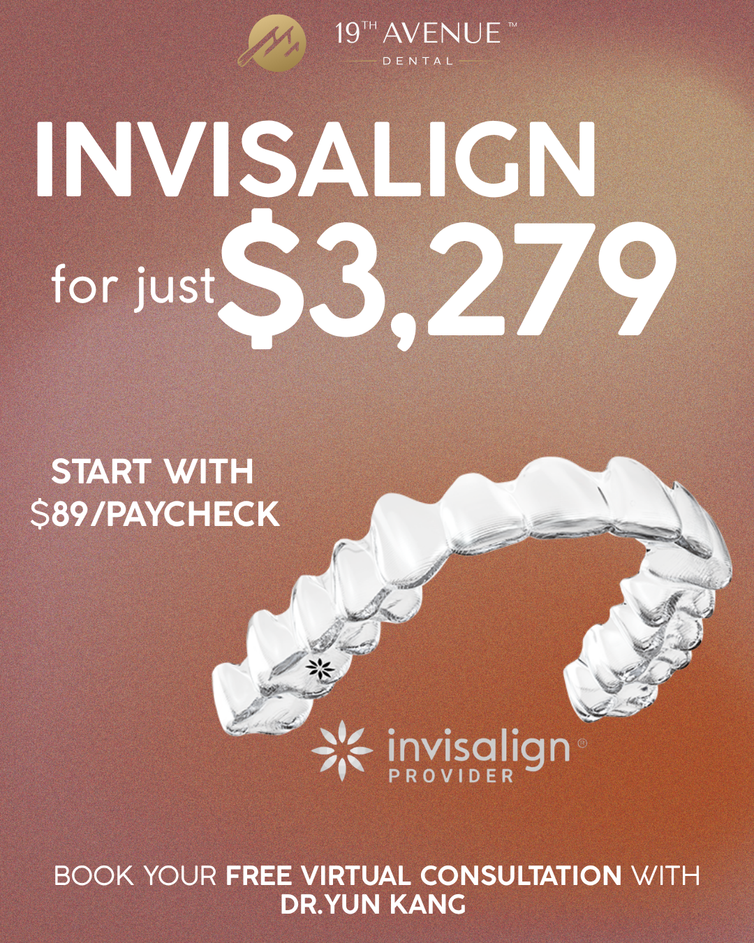 19th Avenue Dental Facebook ad: Everett: Get Invisalign At Just $3,279, Limited Spots…