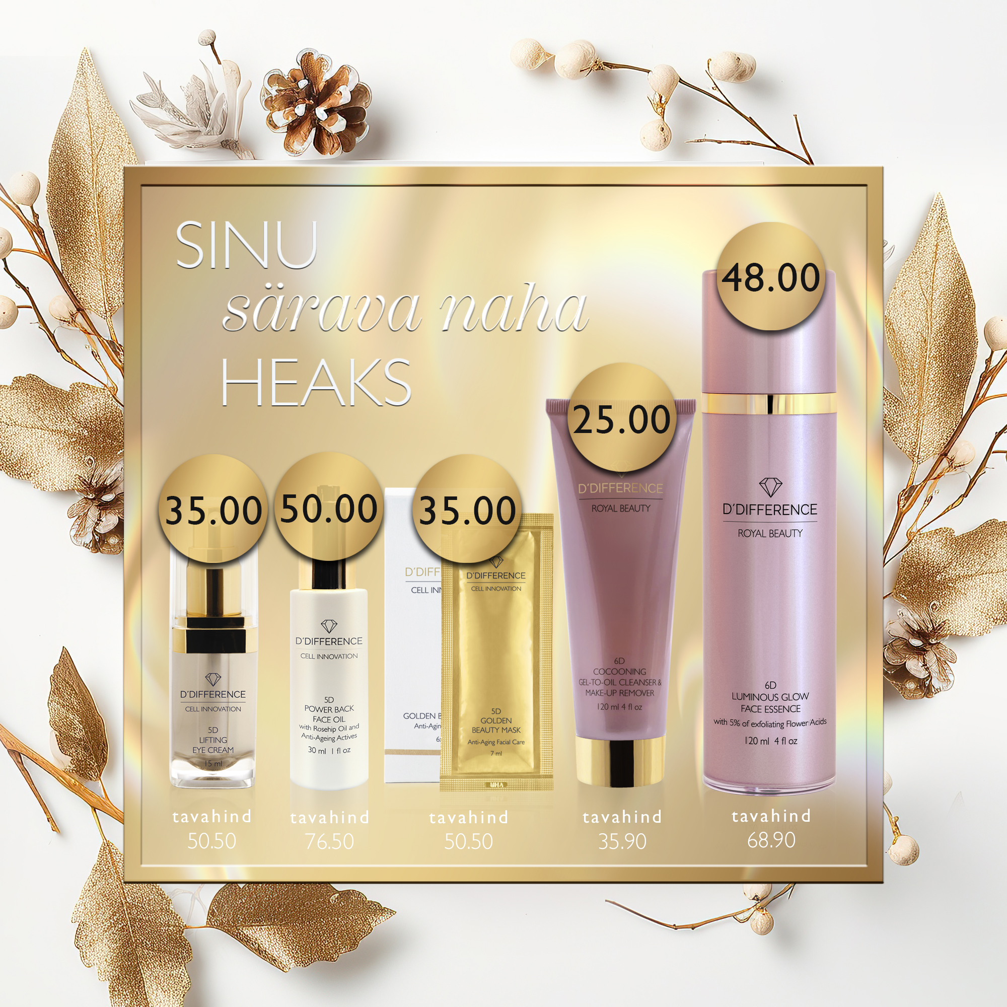 D'DIFFERENCE Facebook ad: Leiunurgas UUED naha sära esile toovad tooted See…
