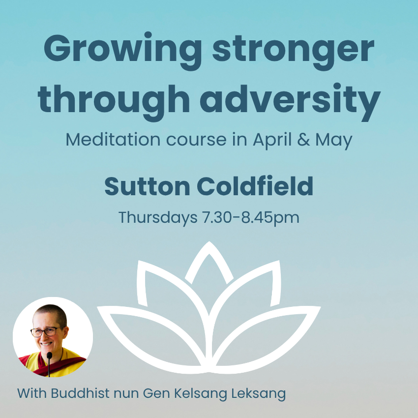 Kadampa Meditation Centre Birmingham Facebook ad: Sutton Coldfield meditation class