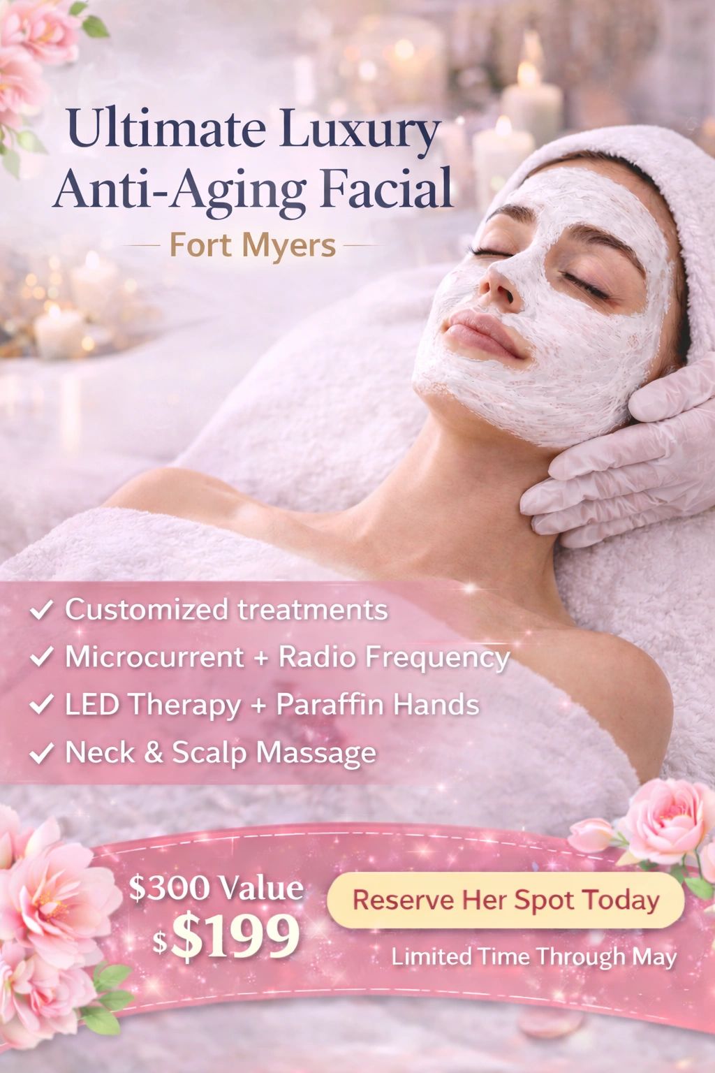 Hopeful Beauty & Wellness Studio Facebook ad: Ultimate Luxury Anti-Aging Facial