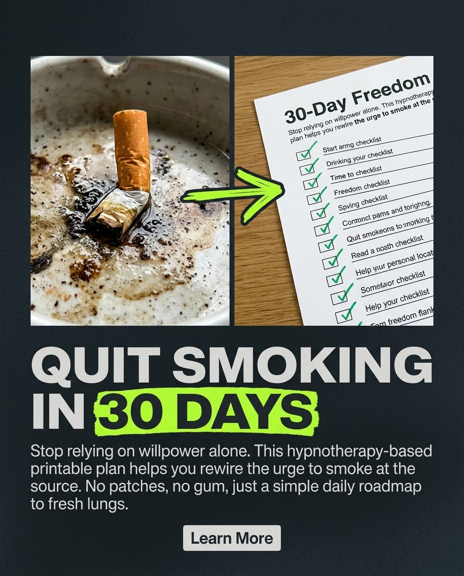 Hypnosis to Stop Smoking Facebook ad