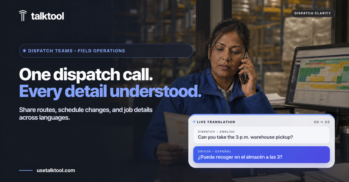 TalkTool - Real-Time Call Translations Facebook ad: AI Phone Call Translation for Businesses | TalkTool