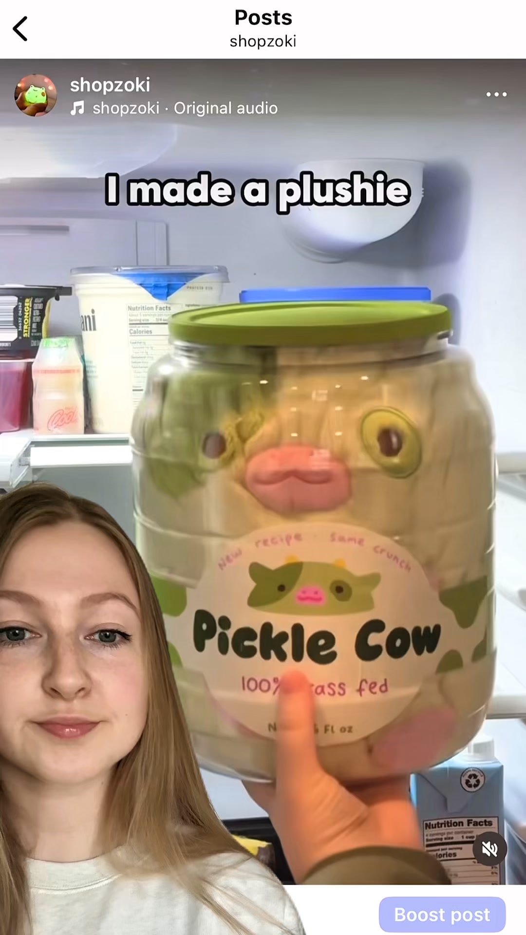 Shopzoki Facebook ad: Yes, The Pickle Cow Is Real