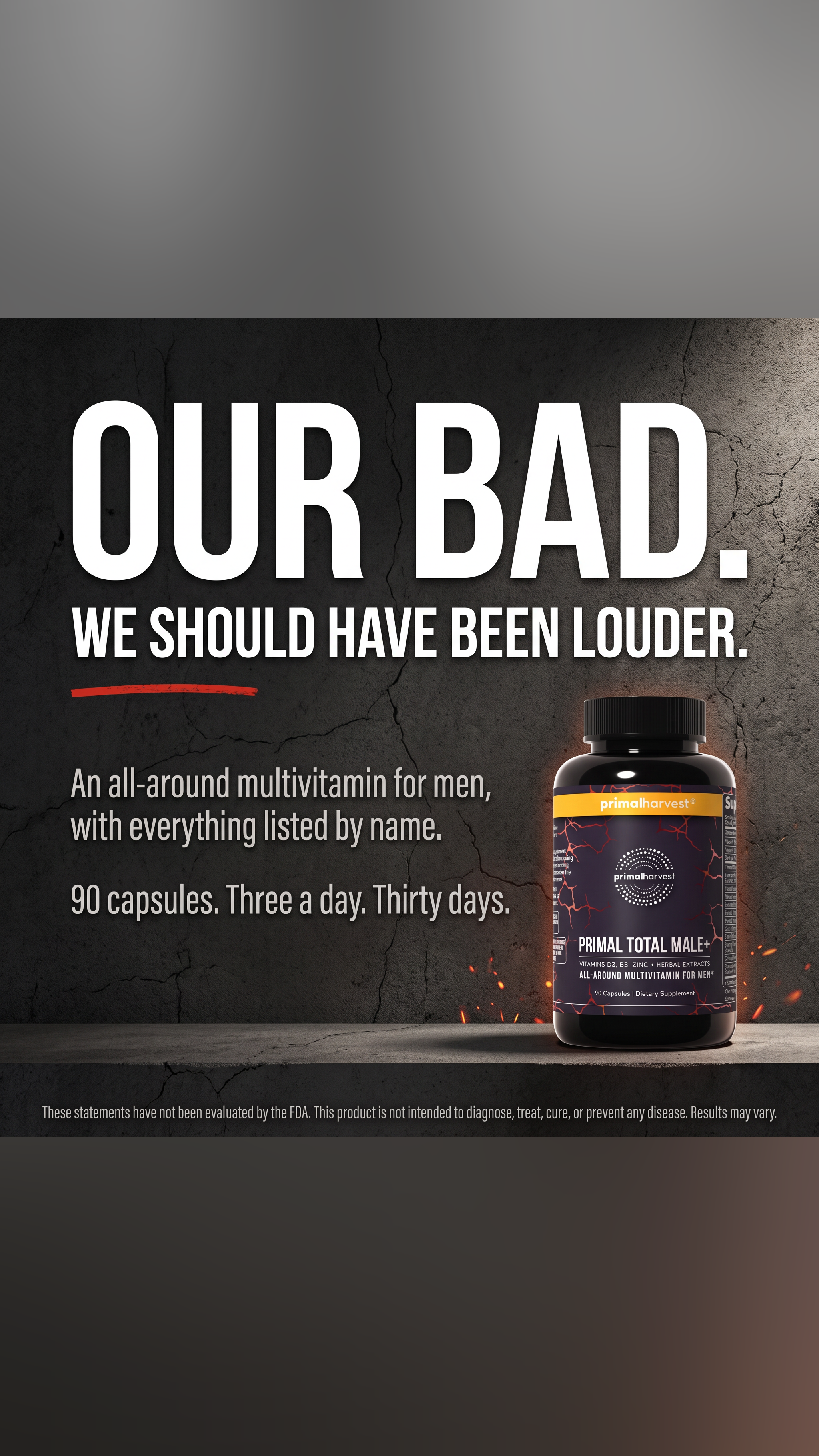Primal Harvest Facebook ad: Support Healthy Hormone Levels