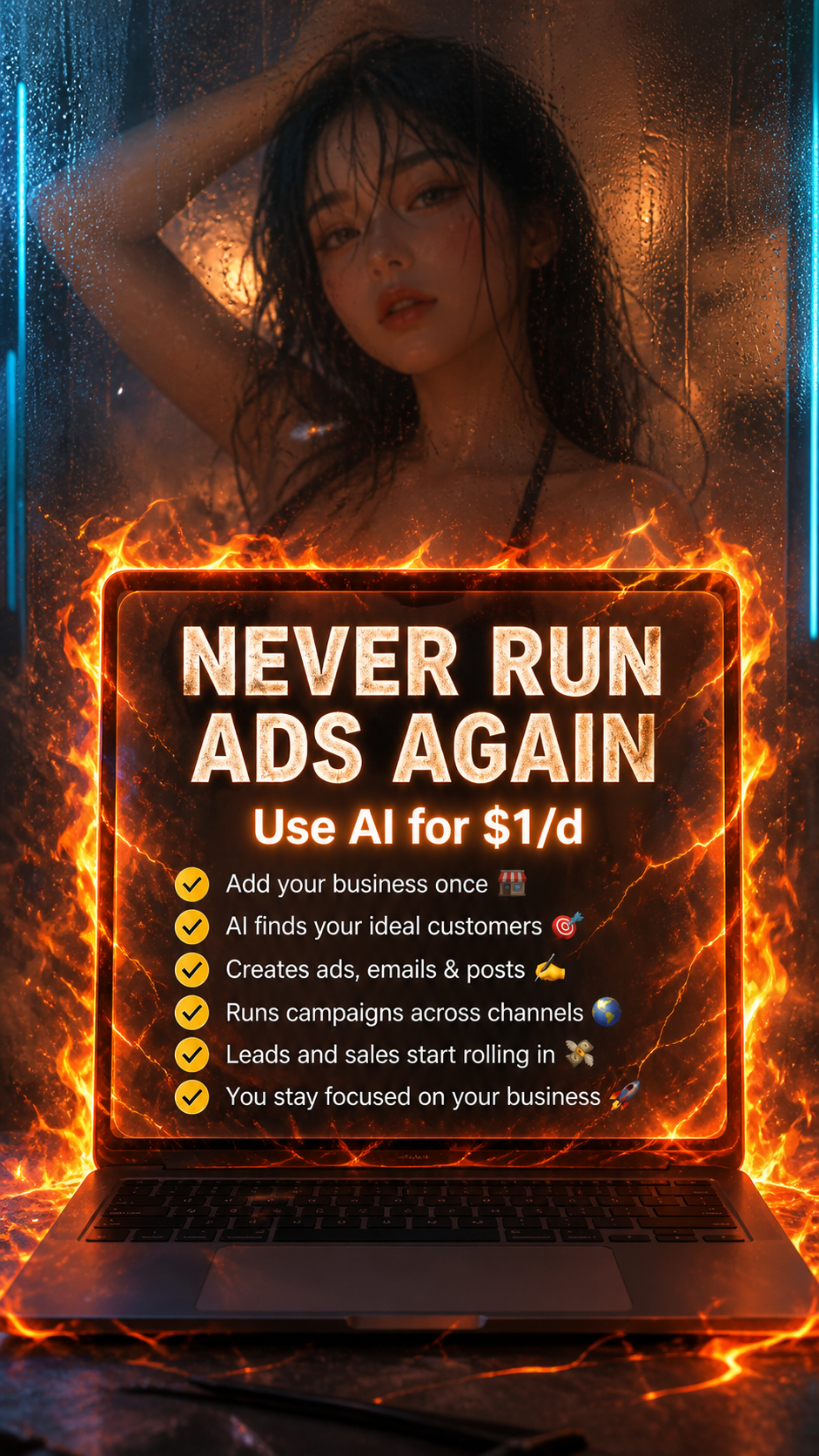 Clicky Vicky - AI Ads Maker Facebook ad: Get a fully edited ad in 1 click