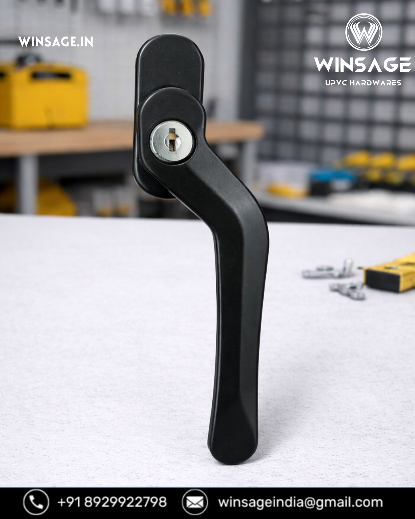 Winsage Facebook ad: Complete UPVC Hardware Range, White & Black