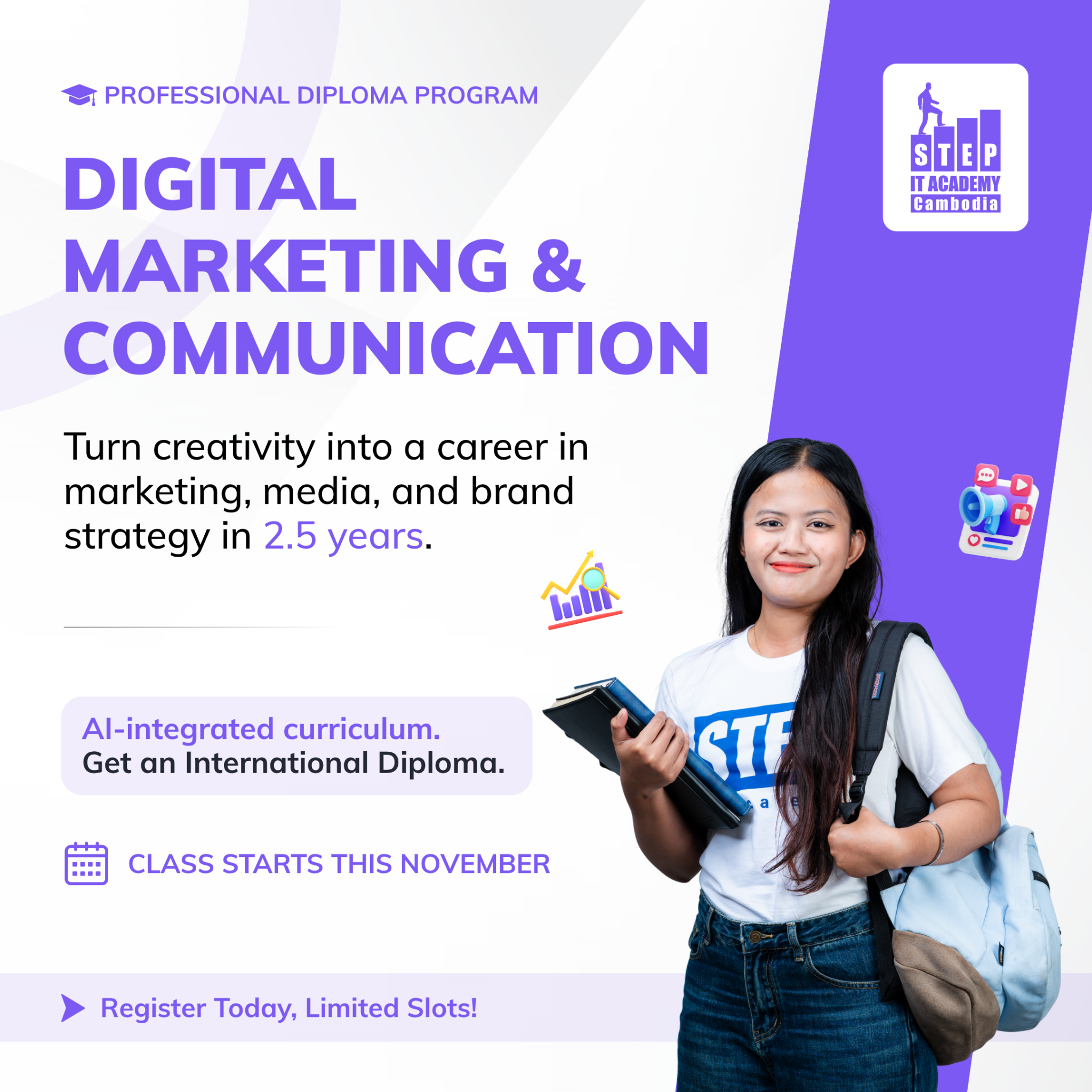 Computer Academy STEP Cambodia Facebook ad