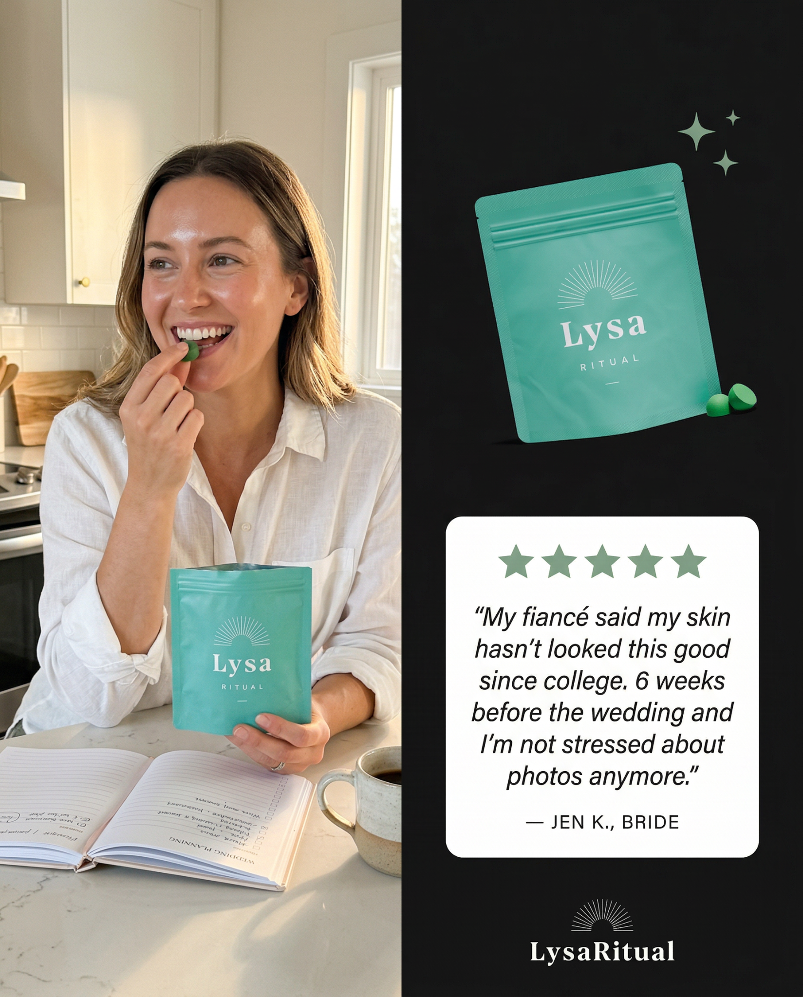 Lysa Ritual Facebook ad: Wedding with ACNE!?