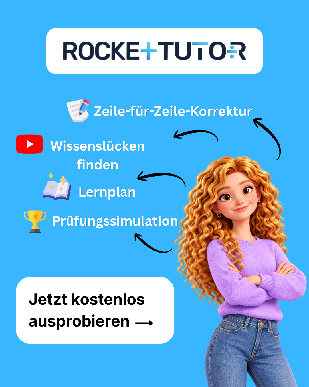 RocketTutor: Deine intelligente Mathe Lernapp Facebook ad