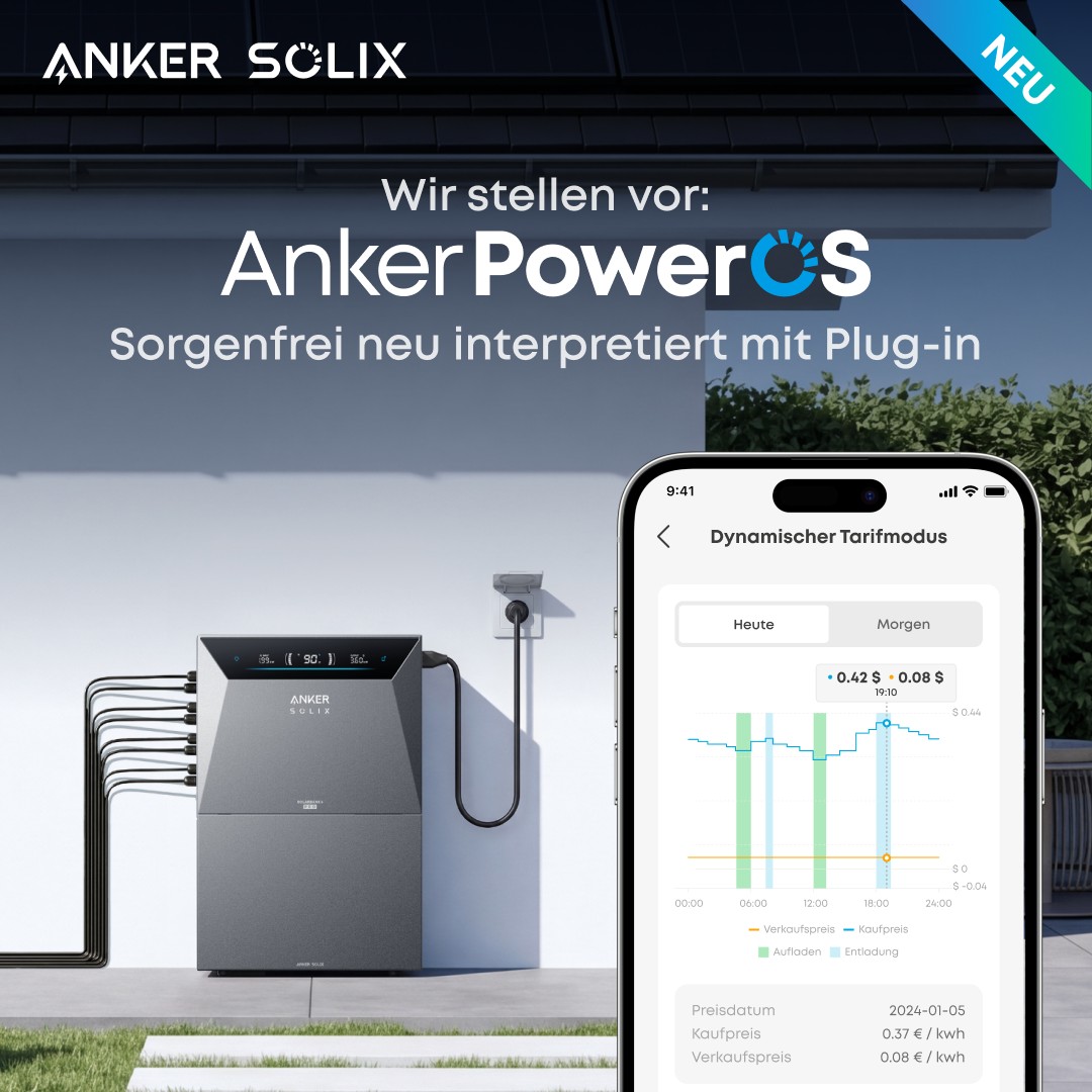 Anker Facebook ad: Dynamische Stromtarife automatisch nutzen, Verbrauch in…