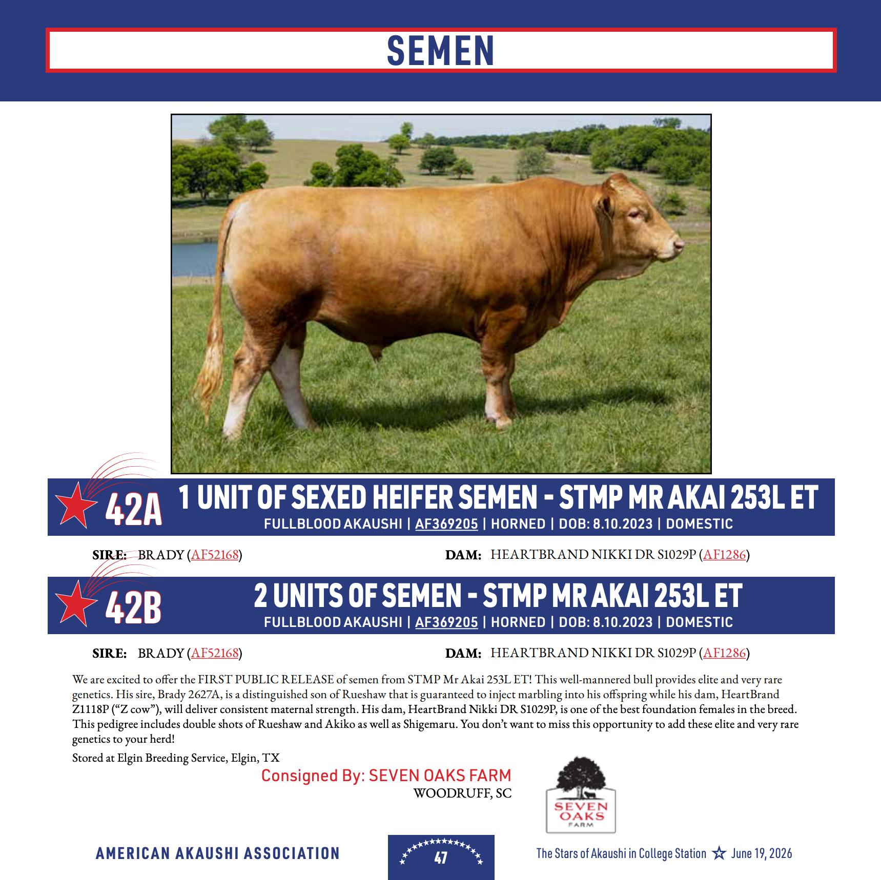 American Akaushi Association Facebook ad: Strengthen your herd’s future with Akaushi semen offered…