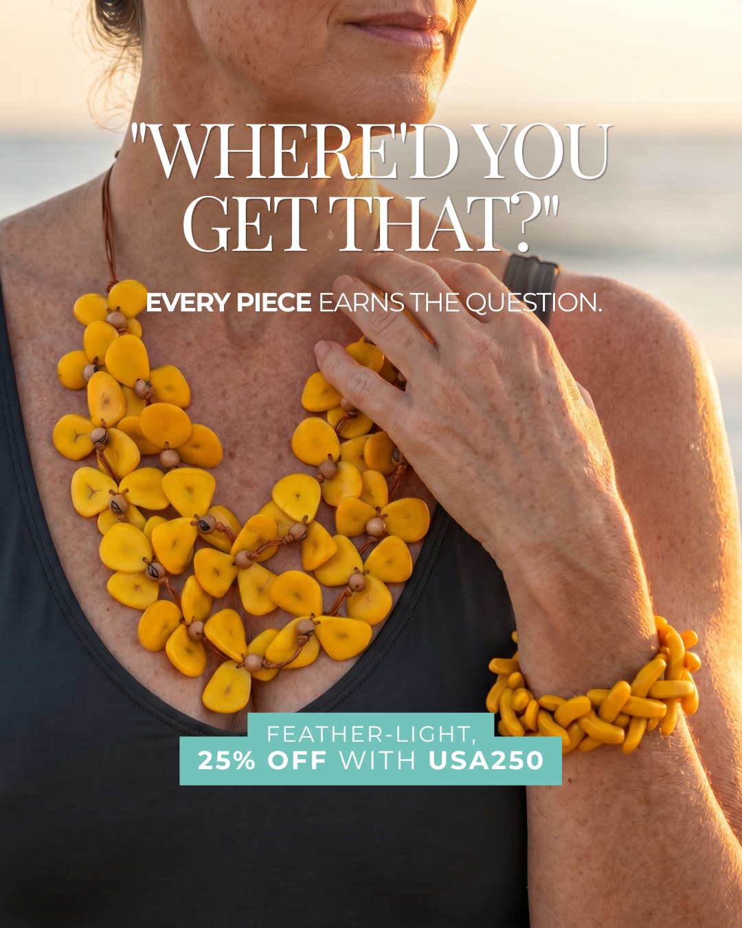 Tagua Jewelry by Soraya Cedeno Facebook ad