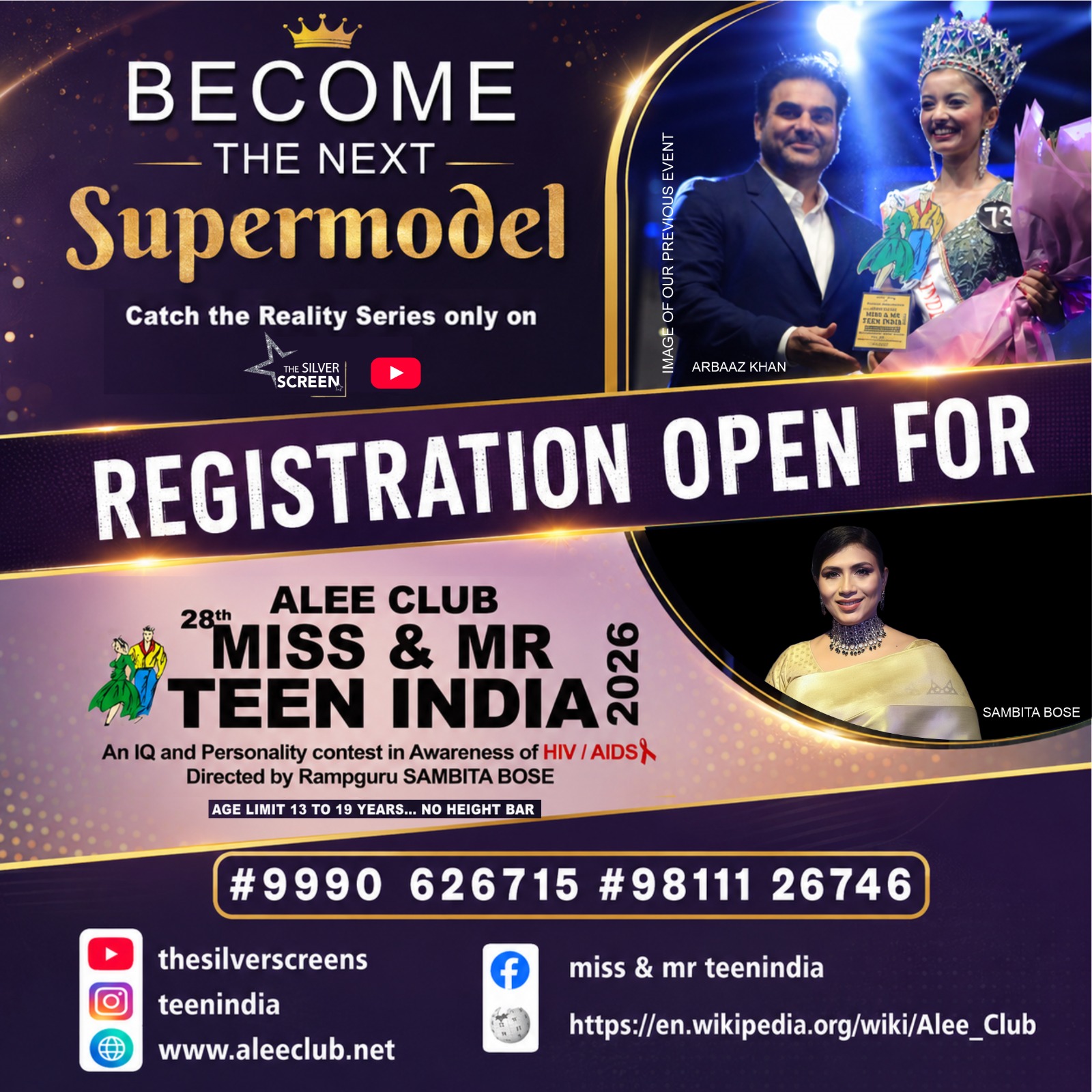 Miss & Mr Teen India Facebook ad: Mr & Mrs Teen India Auditions Are Now Open!