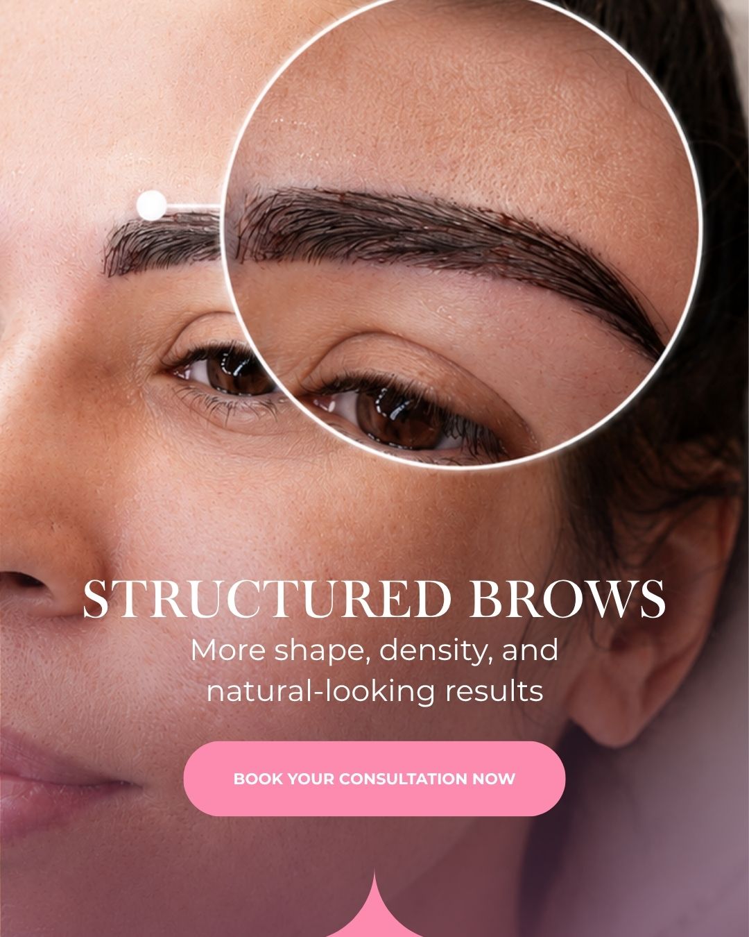 Huka Cosmetic Center Miami Facebook ad: Natural Brow Enhancement