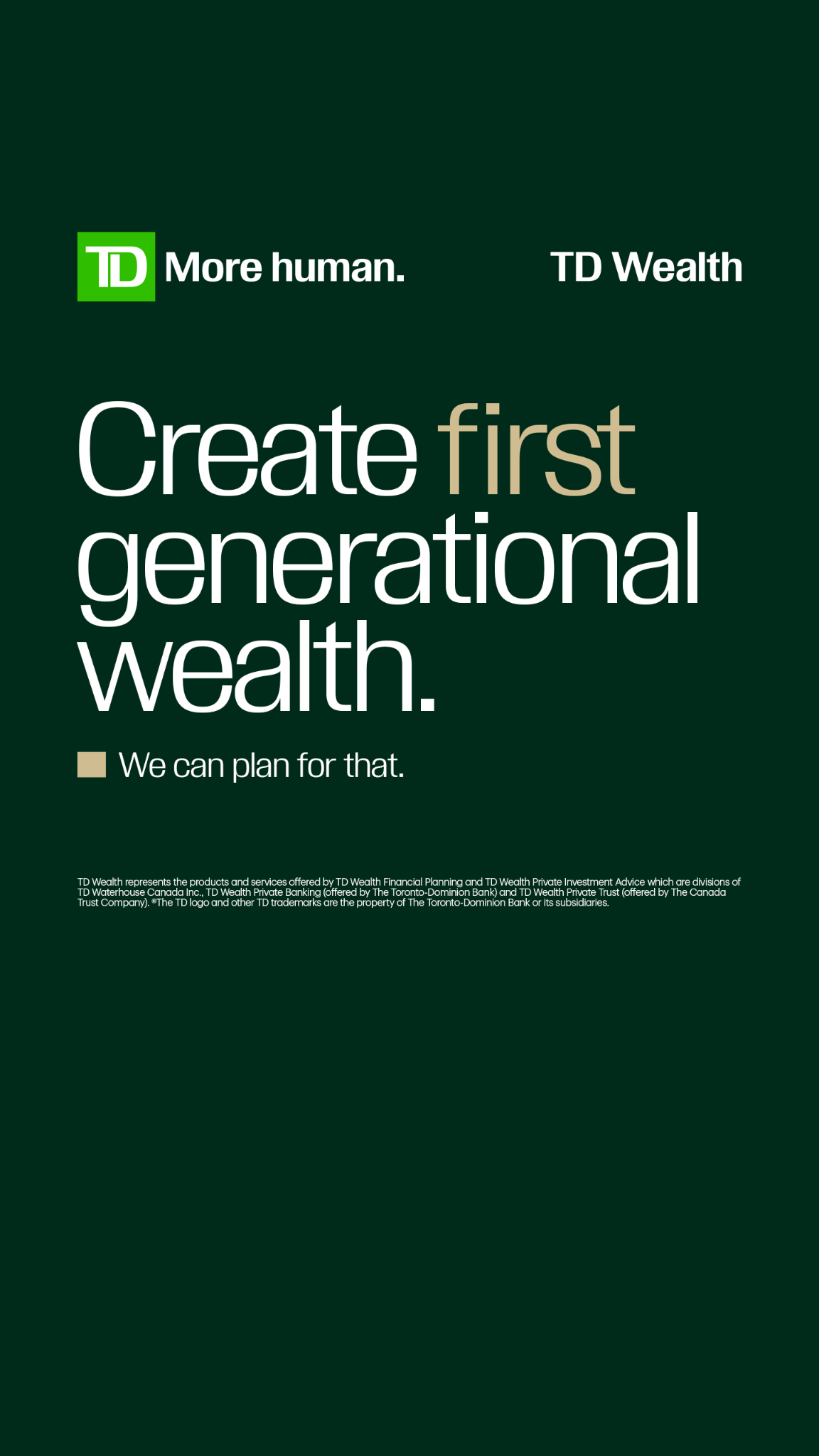 TD Facebook ad