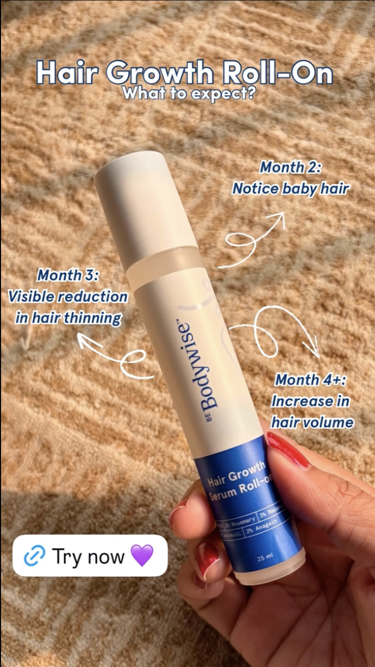 Be Bodywise Facebook ad: Get faster hair growth!