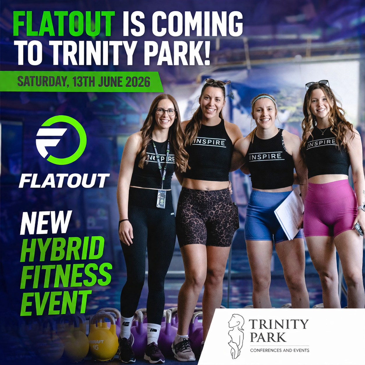 WeareFlatout Facebook ad: New Hybrid Fitness Event