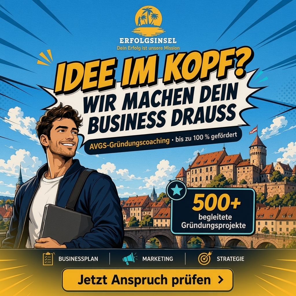 Erfolgsinsel Facebook ad: Dein Gründungscoaching, kostenlos über den AVGS.