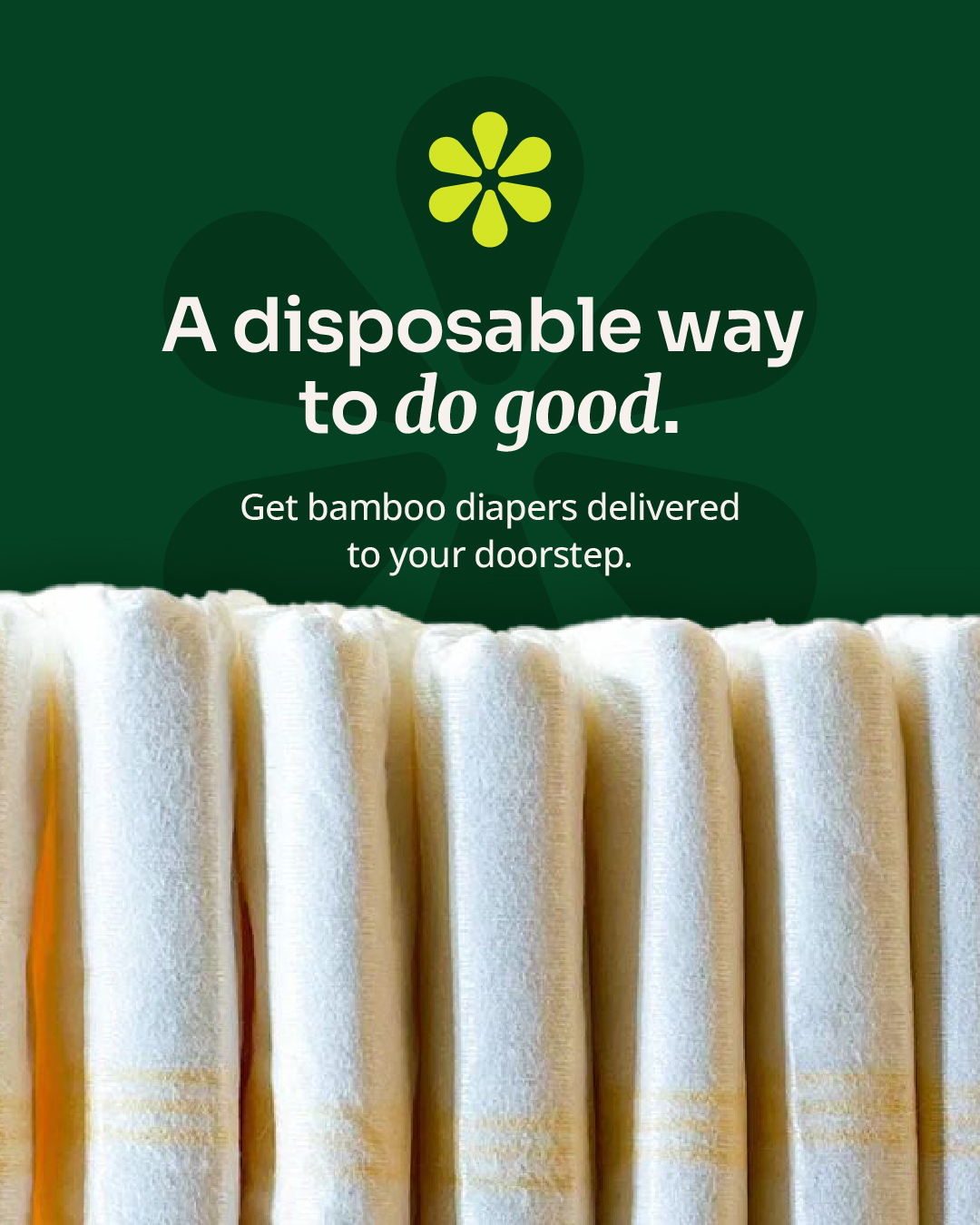 Do Good Diapers Facebook ad: Cloth Diapers from $29/wk