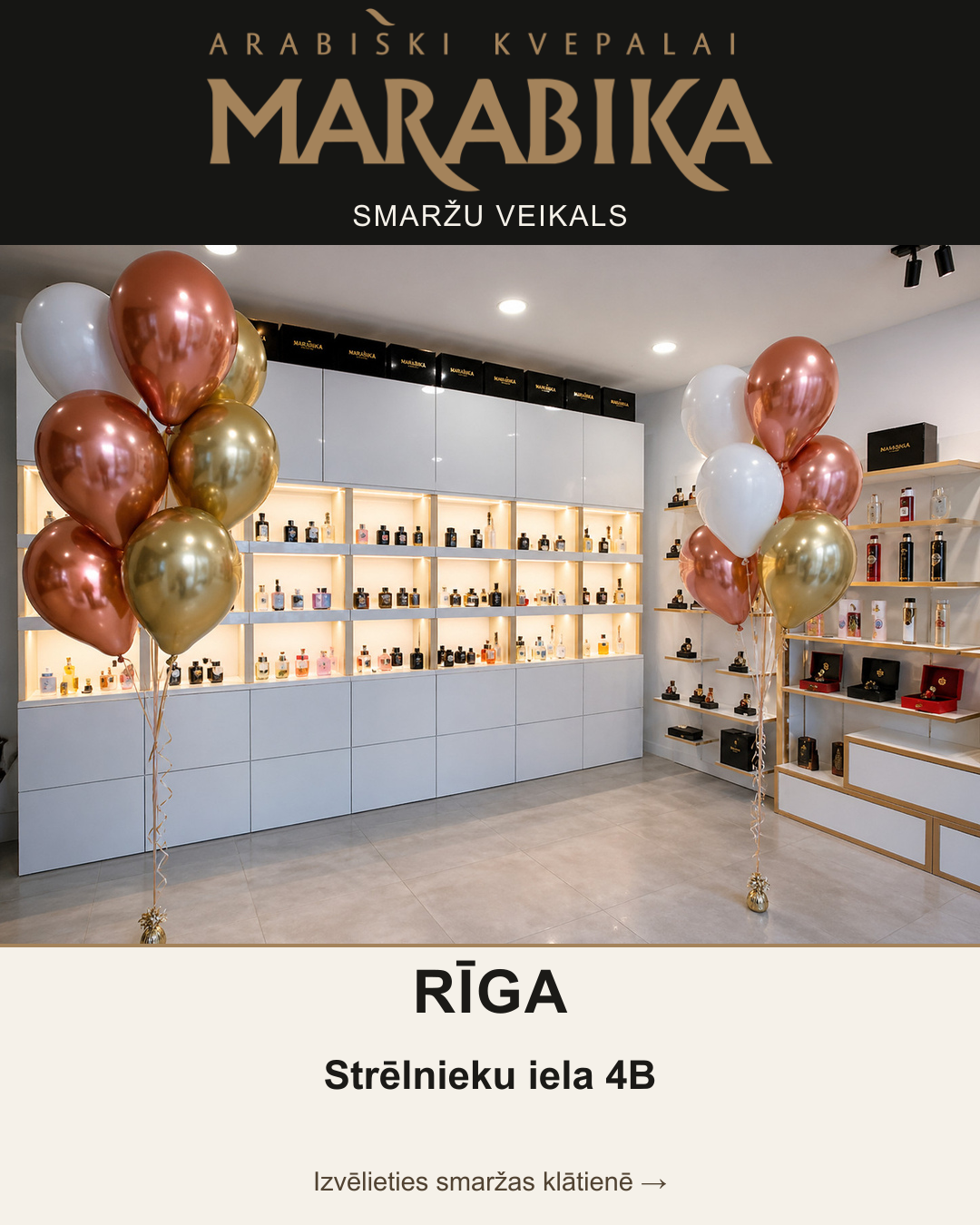 Marabika LV Facebook ad: MARABIKA · Strēlnieku iela 4B