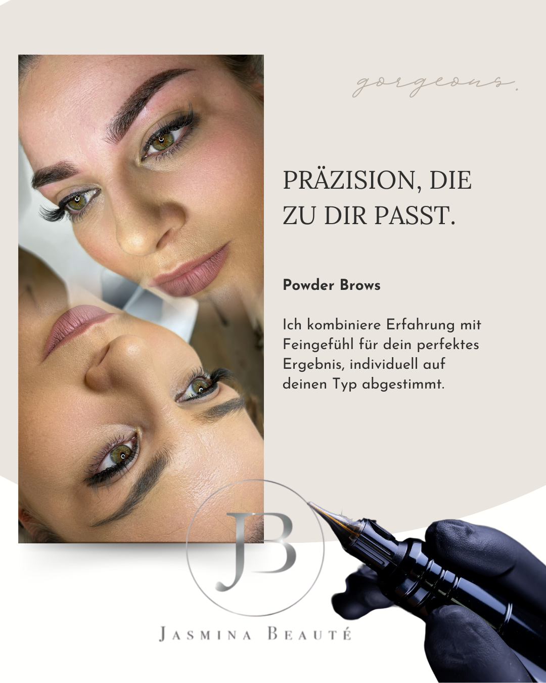 Jasmina Beauté Facebook ad: Expertin für Permanent Make-up in Setzthal.